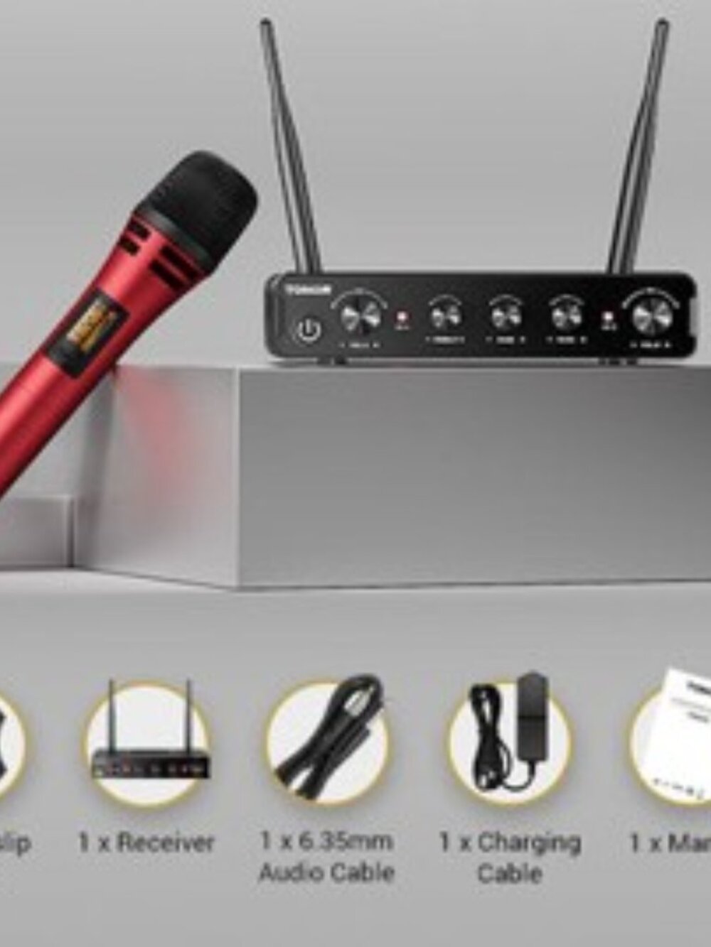 Wireless microphones (2) system. TONOR TW350 Professional. NEW in box.